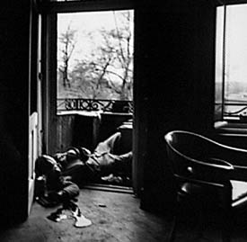An American soldier, Killed by German snipers, Leipzig, April 18, 1945